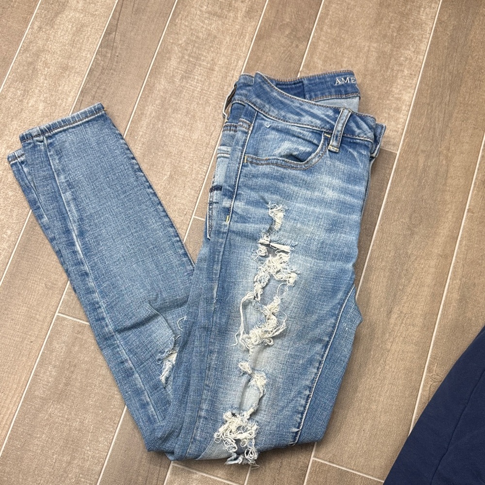 Distressed Blue Women's Jeans